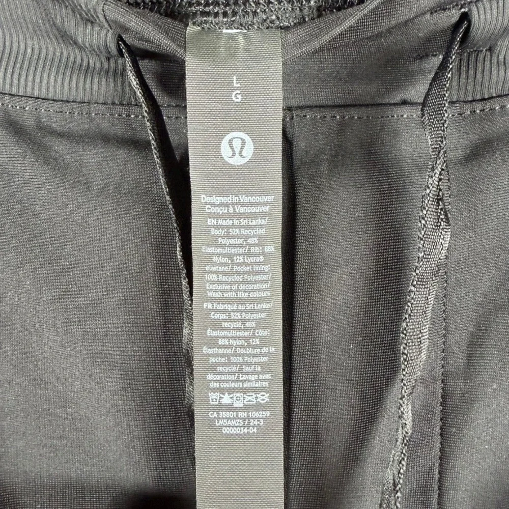 Lululemon Mens Charcoal Gray ABC Warpstreme Joggers Size L Drawstring Athleisure
